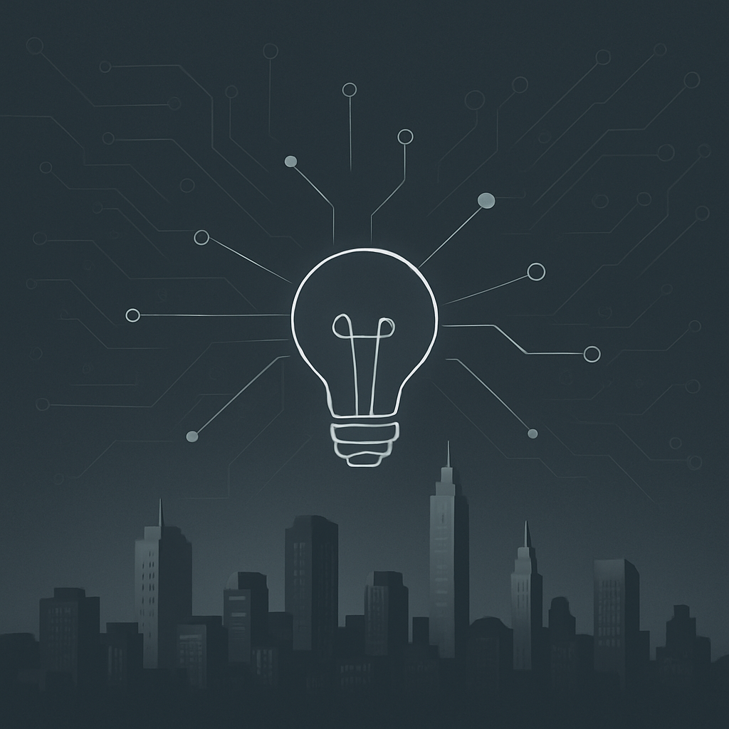 Innovation and technology cityscape